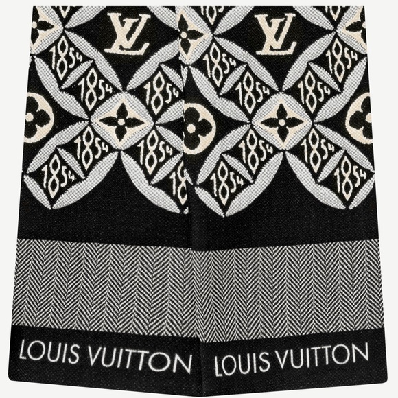 Louis Vuitton Since 1854 Bandeau Silk Scarf LV Monogram Gray MP2825 NWT - Picture 2 of 6